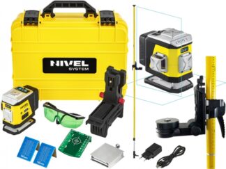 Laser krzyżowy Nivel System CL2B + tyczka rozporowa LP-36 -NIEBIESKA wiązka lasera