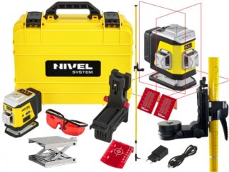 Laser krzyżowy Nivel System CL3R + tyczka rozporowa LP-36 - Czerwona wiązka