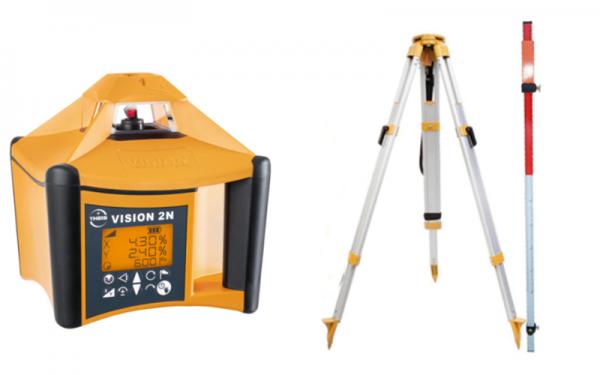 THEIS Vision 2N niwelator laserowy do robót ziemnych ze statywem i łatą 1 THEIS VISION 2N