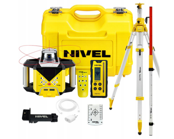 Nivel System NL620R DIGITAL zestaw niwelator laserowy (statyw korbowy SJJ32 + łata LS-24) 1 620r 600x479